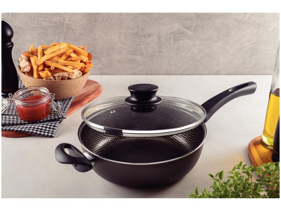 Frigideira Antiaderente Tramontina de Alumínio Paris Chumbo 24cm - 1