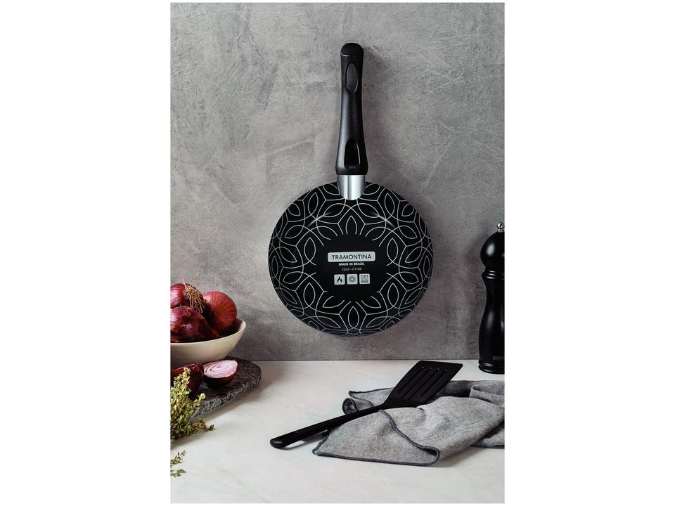 Frigideira Antiaderente Tramontina de Alumínio Paris Preta e Branco 24cm - 1