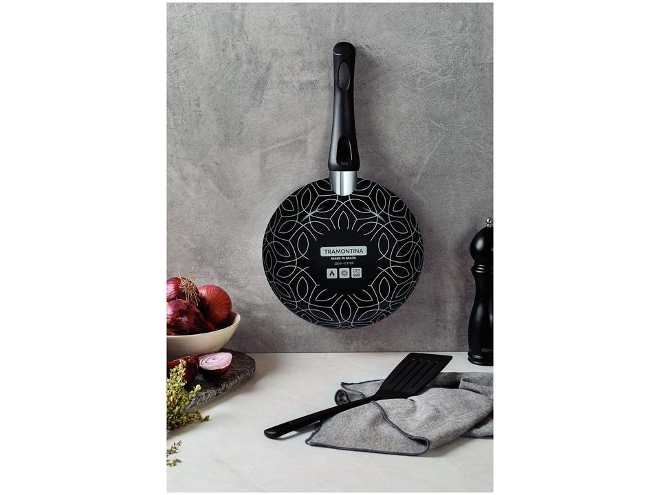 Frigideira Antiaderente Tramontina de Alumínio Paris Preta e Branco 24cm - 1