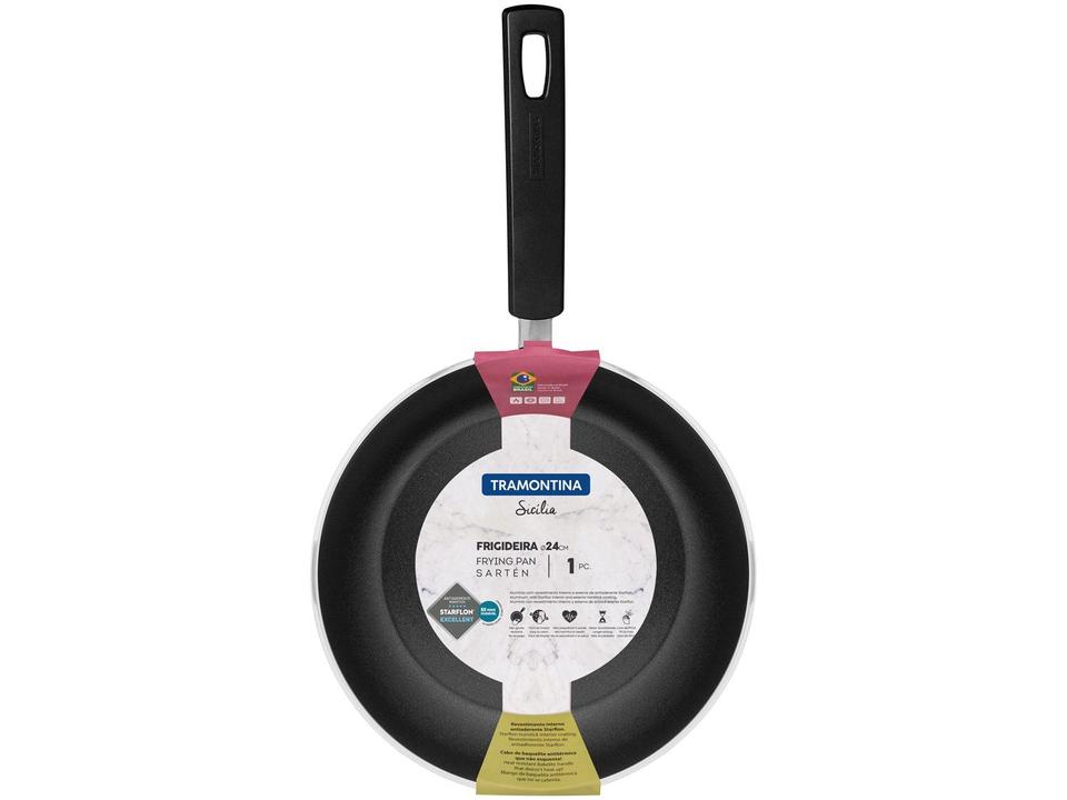 Frigideira Antiaderente Tramontina de Alumínio Sicília Avelã 24cm - 3