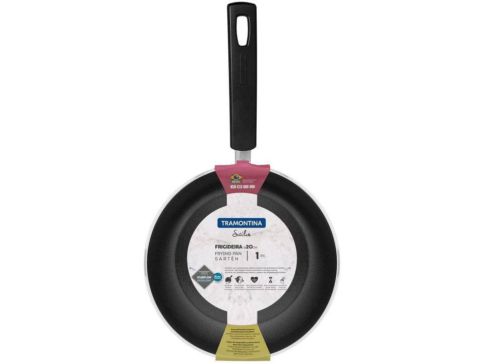 Frigideira Antiaderente Tramontina de Alumínio Sicília Vermelha 20cm - 4