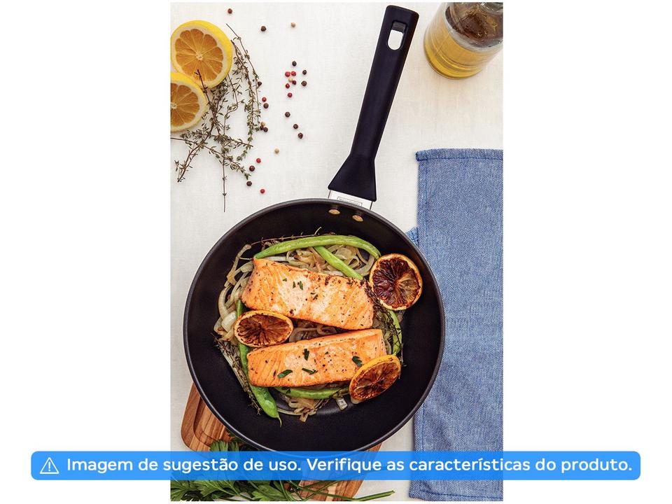 Frigideira Antiaderente Tramontina Inox Fundo Triplo Brava Baquelite 62195 - 1