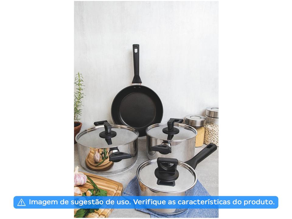 Frigideira Antiaderente Tramontina Inox Fundo Triplo Brava Baquelite 62195 - 4