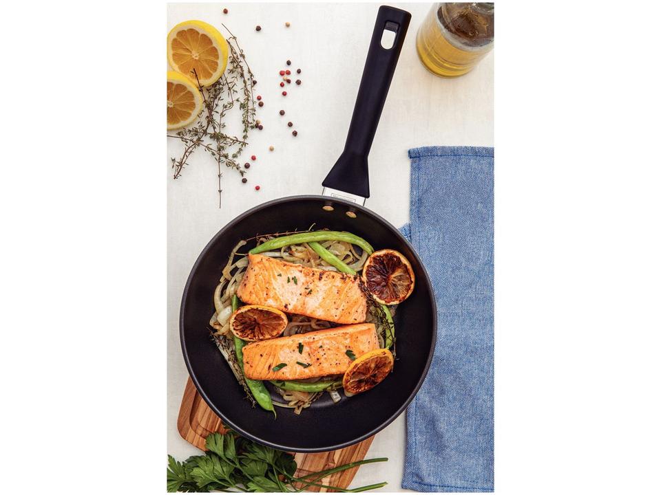 Frigideira Antiaderente Tramontina Inox Fundo Triplo Brava Baquelite 62195 - 1