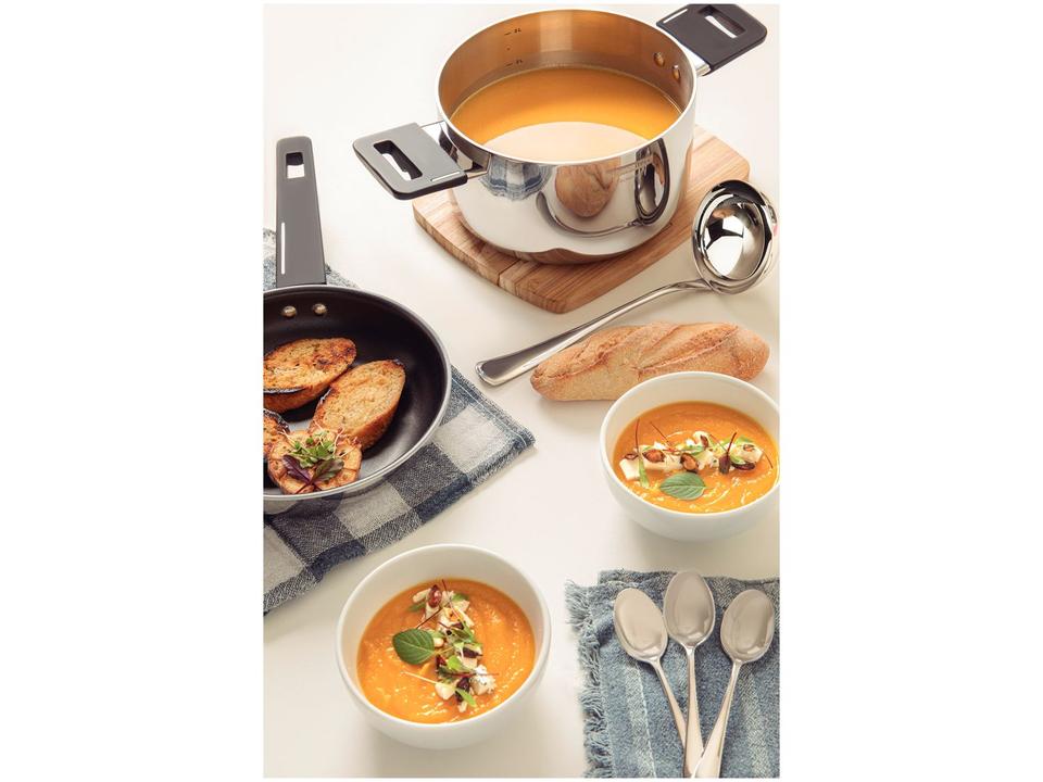 Frigideira Antiaderente Tramontina Inox Fundo Triplo Grano Baquelite 20cm - 2