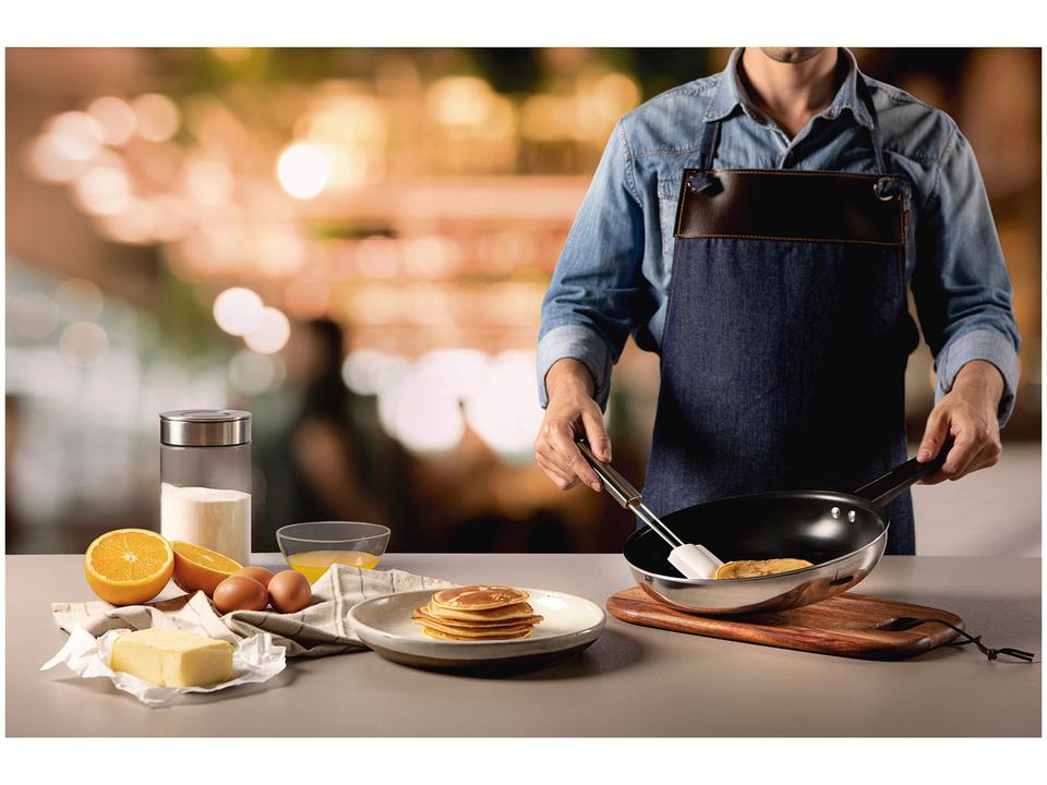 Frigideira Antiaderente Tramontina Inox Fundo Triplo Grano Baquelite 26cm - 1