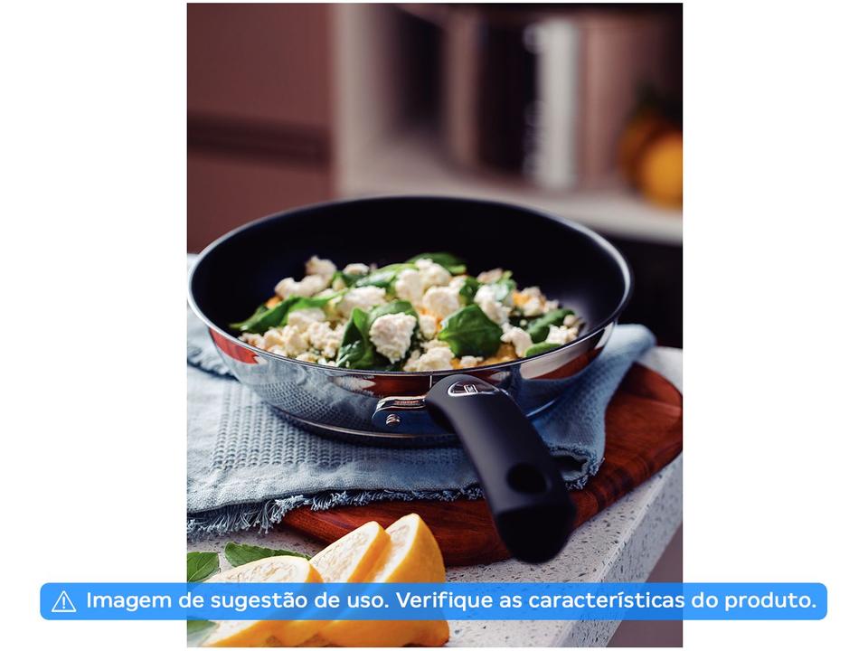 Frigideira Antiaderente Tramontina Inox Solar Silicone 62135207 20cm - 1