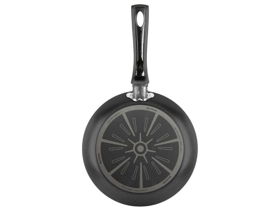 Frigideira Francesa Antiaderente Rochedo de Alumínio Facilita Cinza 24cm - 6