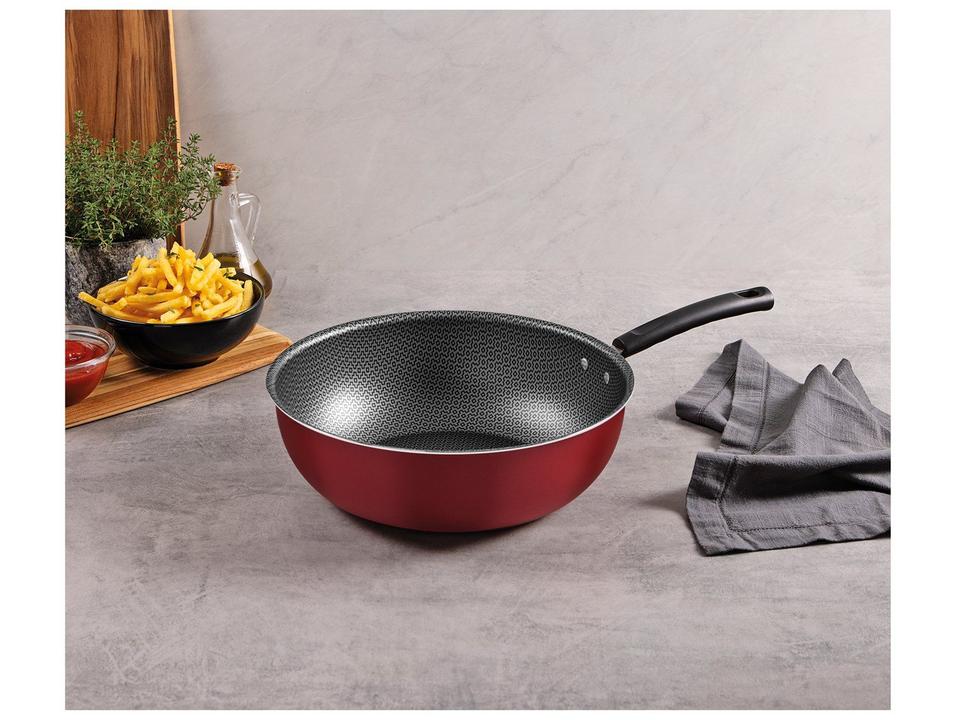 Frigideira Funda Antiaderente Tramontina de Alumínio Versalhes Vermelho 28cm - 3