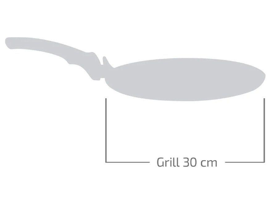 Frigideira Grill Antiaderente Rochedo de Alumínio Ondulada Natural Stone Cinza Claro 30cm - 9