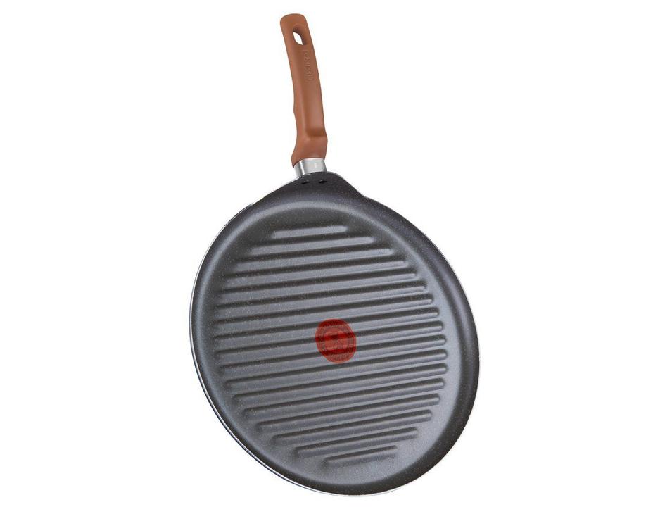 Frigideira Grill Antiaderente Rochedo de Alumínio Ondulada Natural Stone Cinza Claro 30cm - 7