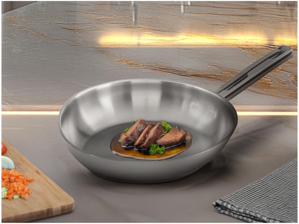 Frigideira Tramontina Allegra Aço Inox com Fundo Triplo 24 cm 2,1 Litros - 1