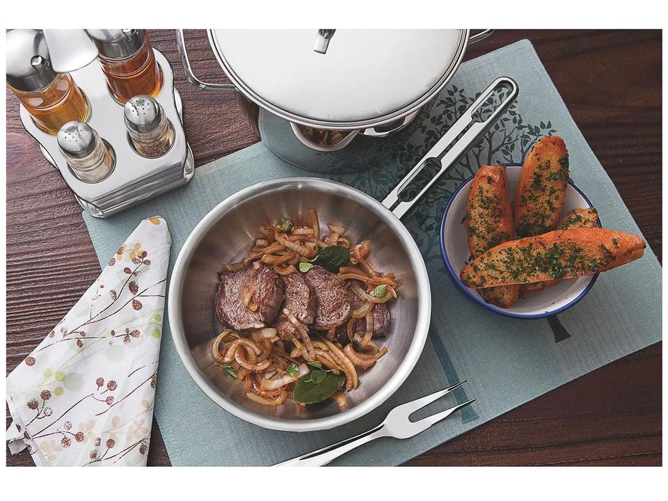 Frigideira Tramontina Allegra Aço Inox com Fundo Triplo 24 cm 2,1 Litros - 2