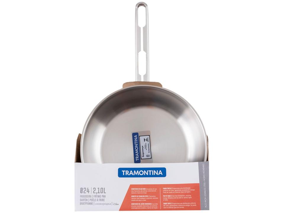 Frigideira Tramontina Allegra Aço Inox com Fundo Triplo 24 cm 2,1 Litros - 5