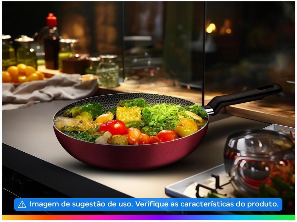 Frigideira Tramontina de Alumínio Funda Loreto Vermelha 24cm - 1