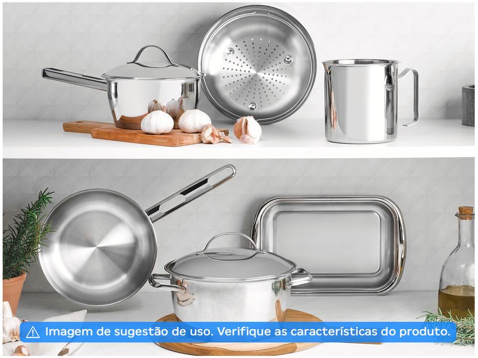 Frigideira Tramontina Inox Fundo Triplo Allegra 62666241 24cm - 12