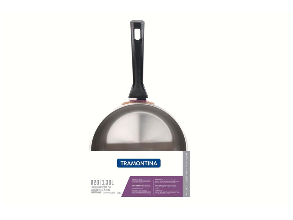 Frigideira Tramontina Inox Fundo Triplo Brava 20cm - 3
