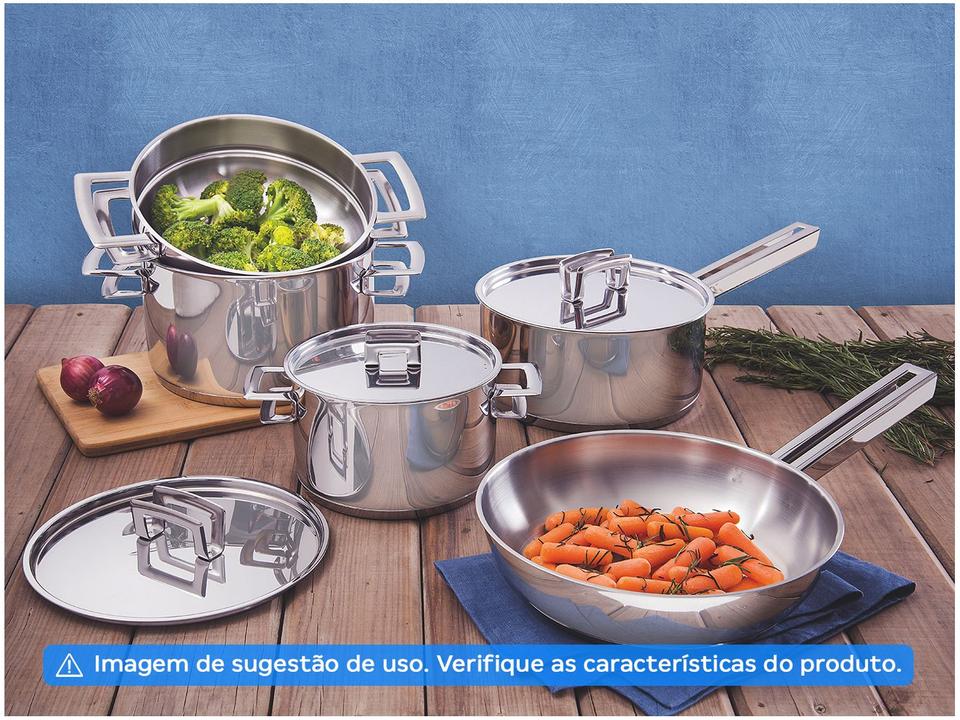 Frigideira Tramontina Inox Fundo Triplo Brava 62415240 24cm - 8