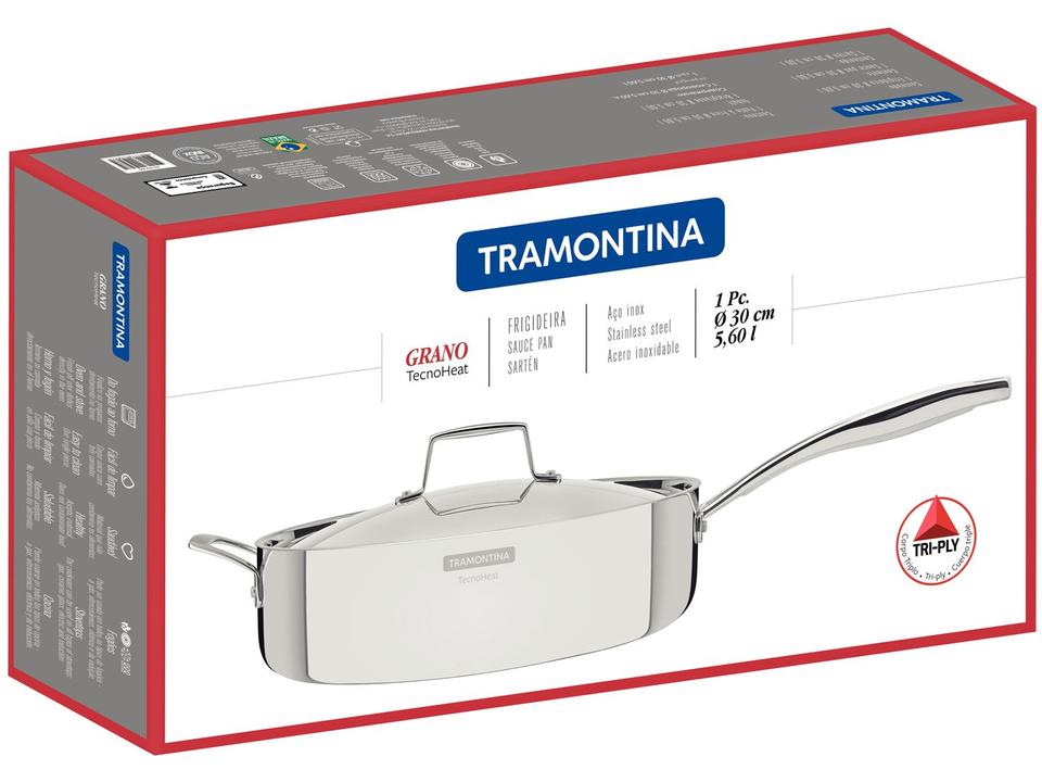 Frigideira Tramontina Inox Fundo Triplo Grano 62140300 30cm - 7