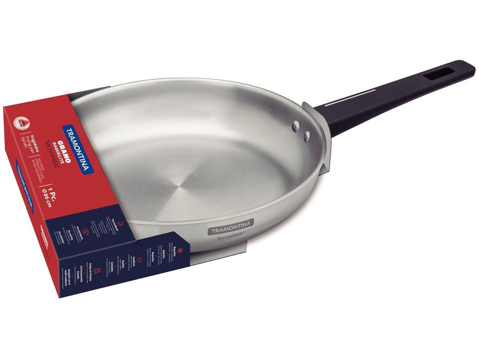 Frigideira Tramontina Inox Fundo Triplo Grano Baquelite 26cm - 4