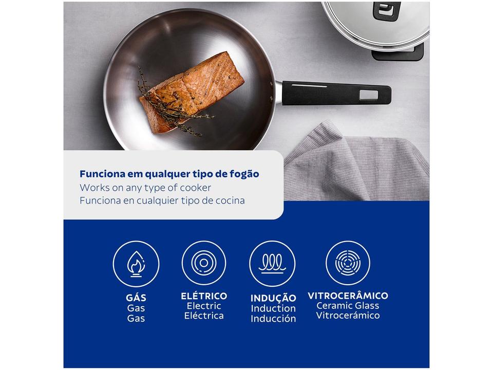 Frigideira Tramontina Inox Fundo Triplo Grano Baquelite 26cm - 3