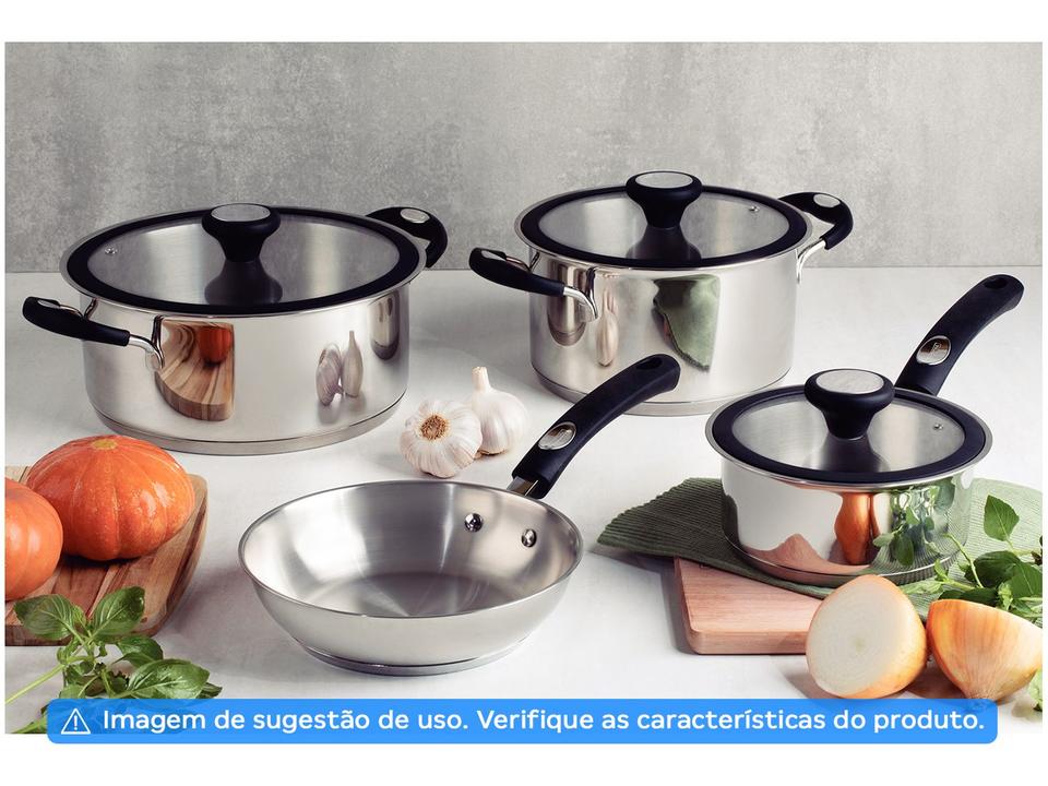 Frigideira Tramontina Inox Fundo Triplo Solar Silicone 62135240 24cm - 4