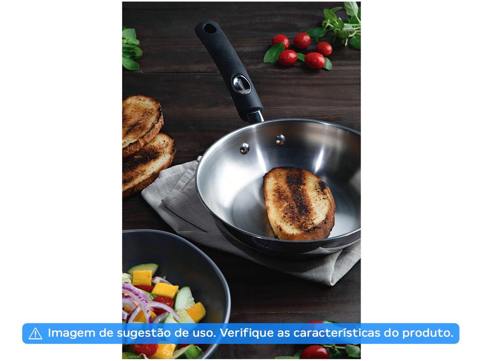 Frigideira Tramontina Inox Fundo Triplo Solar Silicone 62135240 24cm - 5