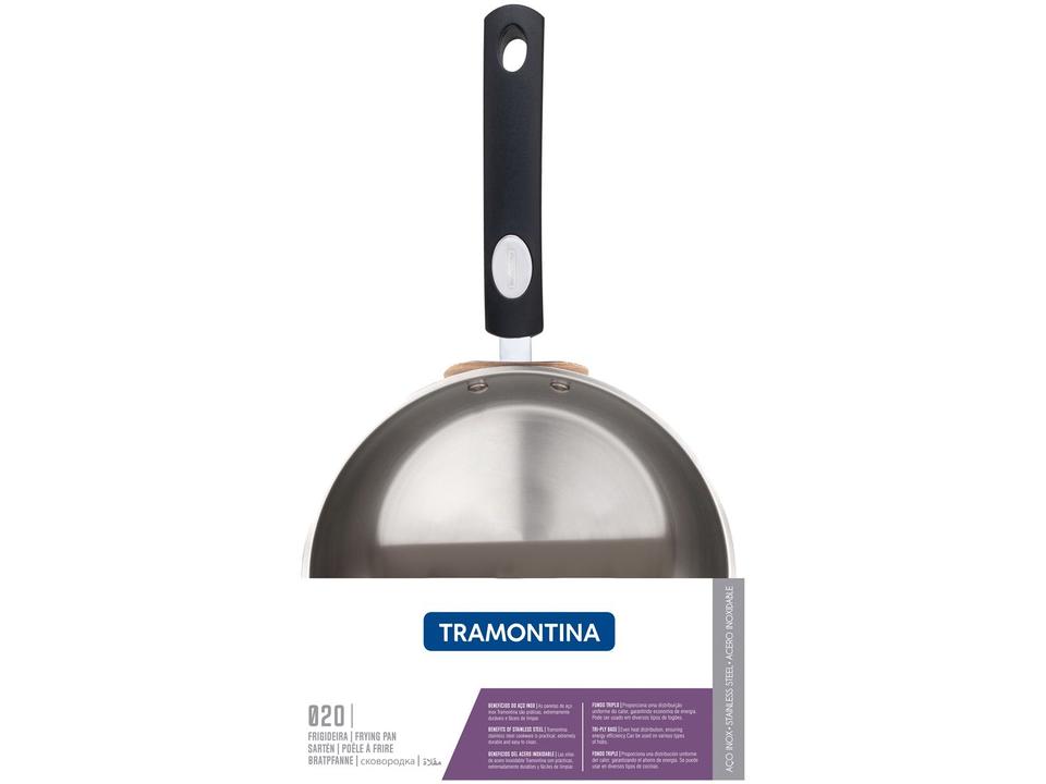 Frigideira Tramontina Inox Solar Silicone 20cm - 4
