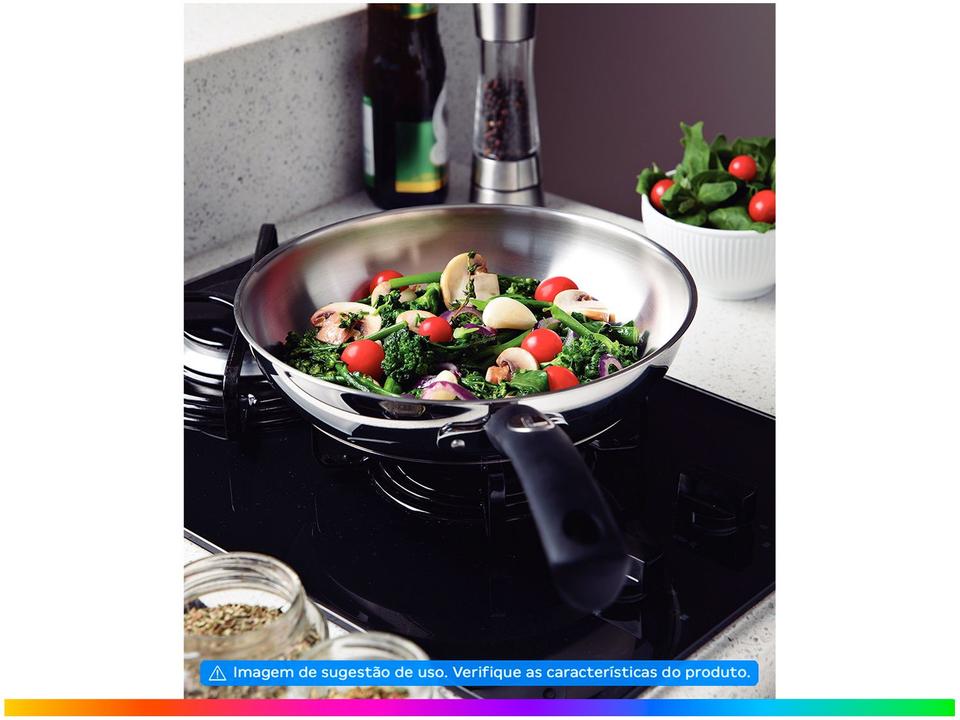Frigideira Tramontina Inox Solar Silicone 20cm - 1