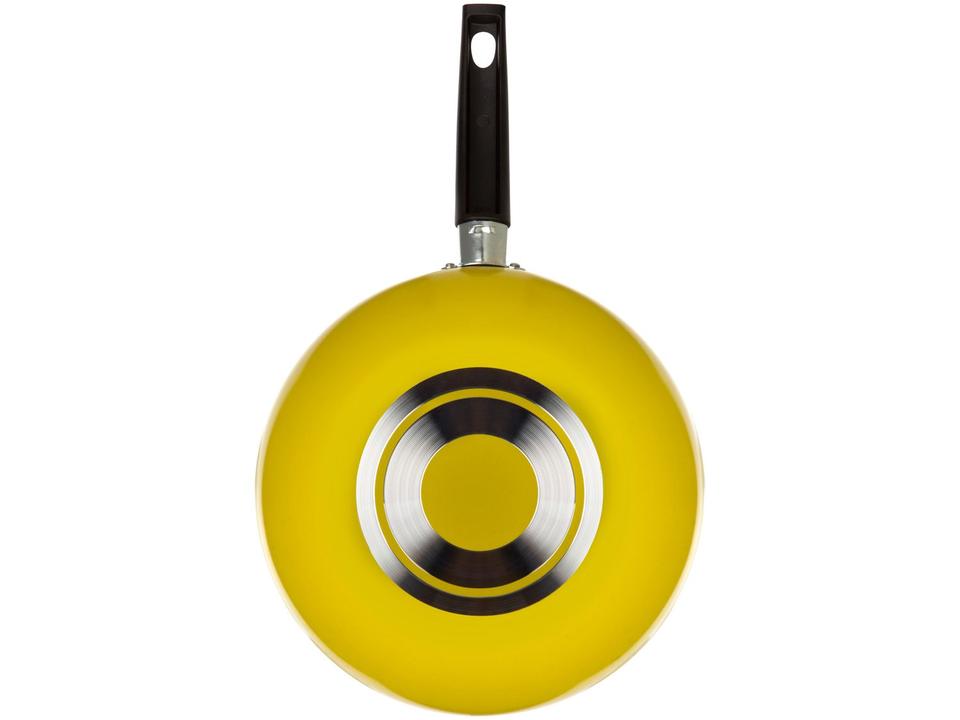 Frigideira Wok Antiaderente Multiflon de Alumínio Color Amarelo 24cm - 1