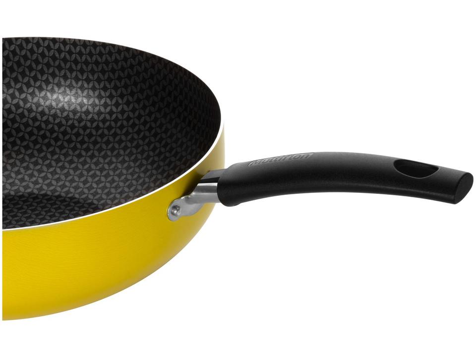 Frigideira Wok Antiaderente Multiflon de Alumínio Color Amarelo 24cm - 2