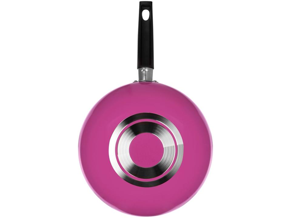 Frigideira Wok Antiaderente Multiflon de Alumínio Color Rosa 24cm - 1