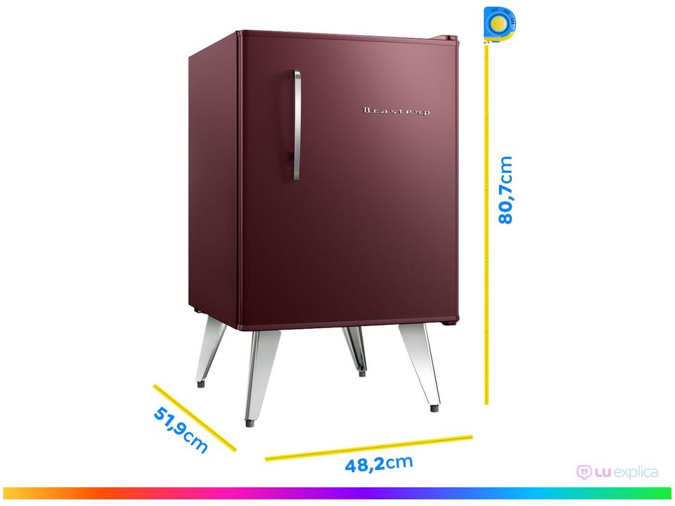 Frigobar Brastemp 76L Marsála Retrô BRA08HG - 3