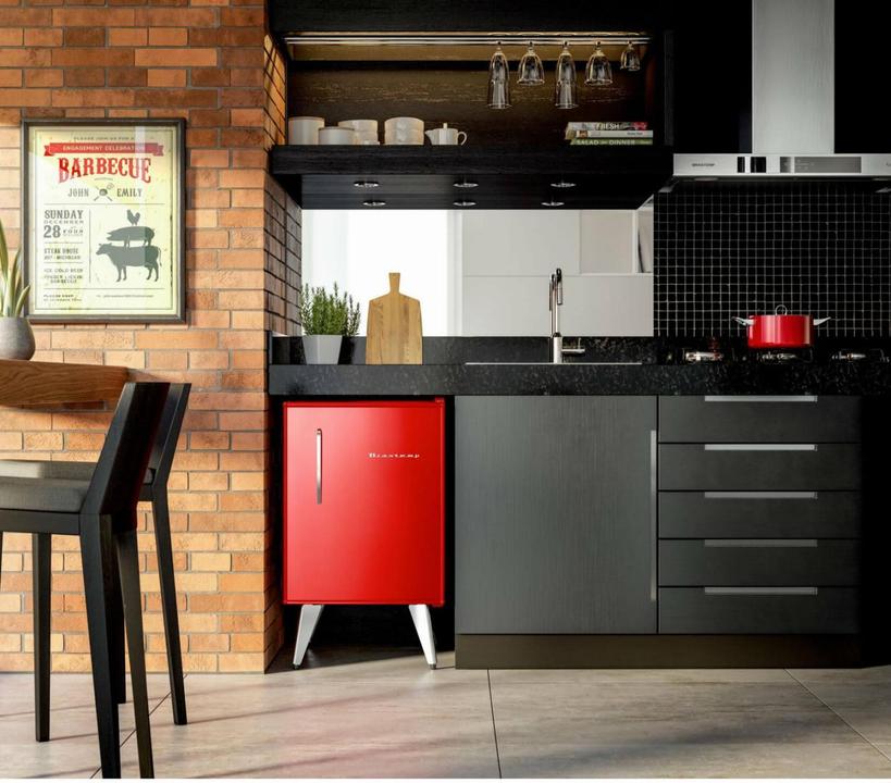 Frigobar Brastemp 76L Vermelho Retrô BRA08 A - 5