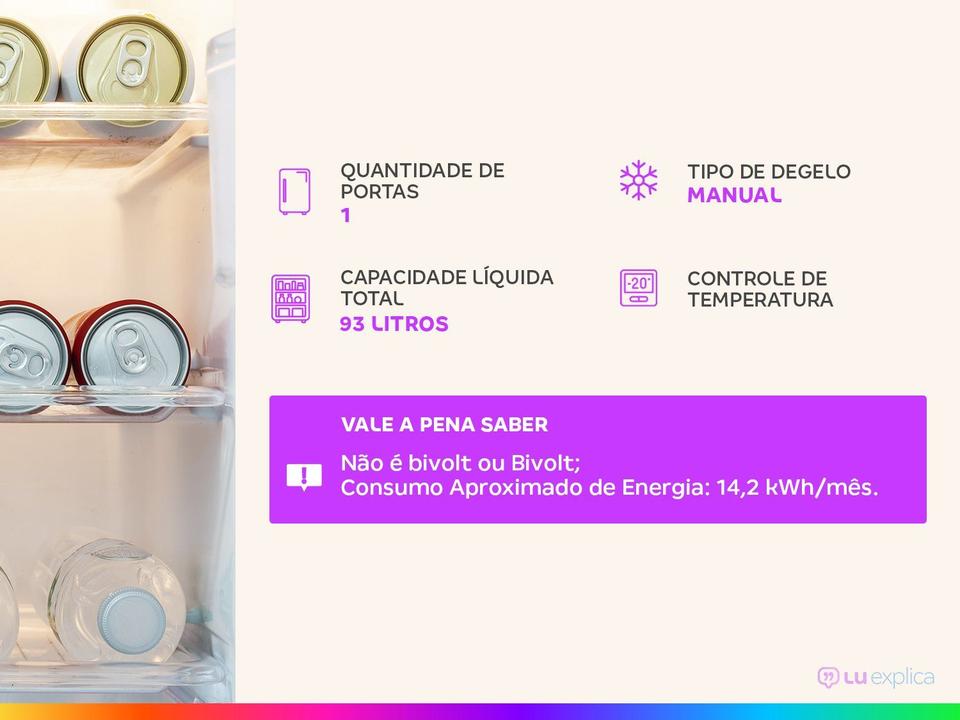 Frigobar Midea 93L Branco MRC10B1 - 1