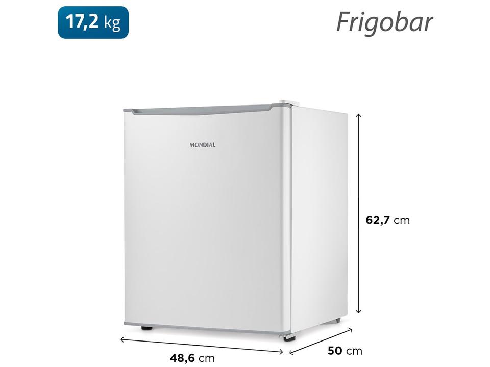 Frigobar Mondial 73L Branco e Cinza FGB-01-W80 - 6