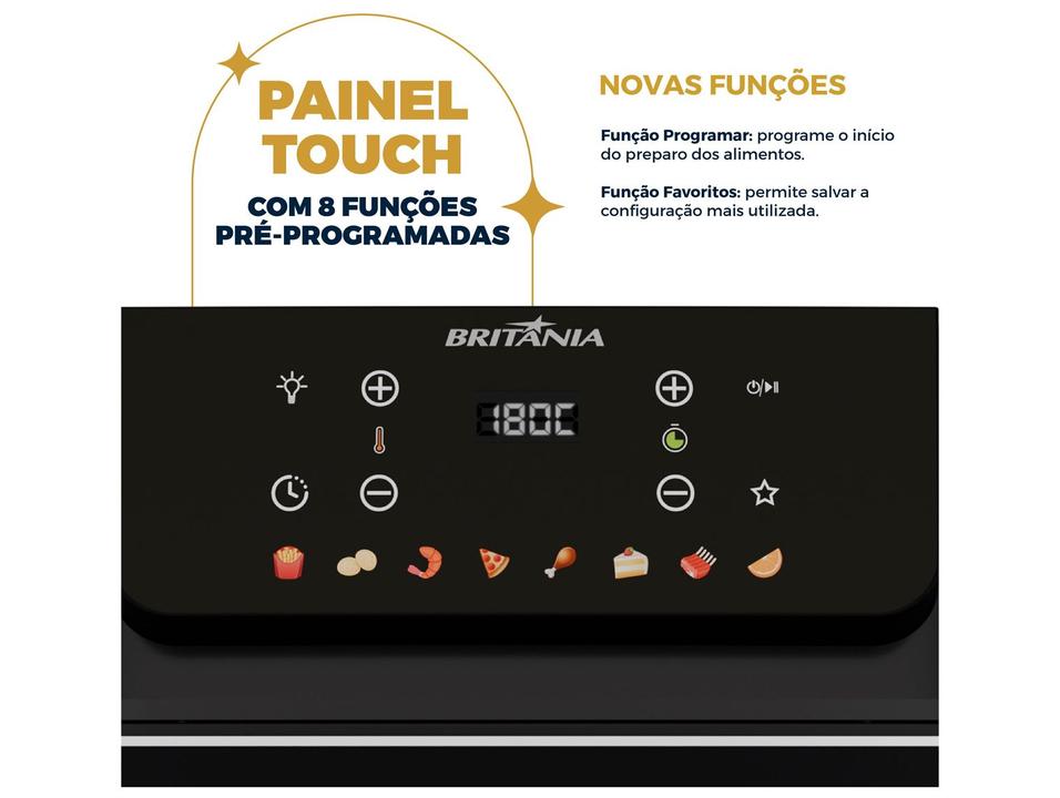 Fritadeira Air Fryer Oven Britânia BAF11 11L Preto Fosco - 2