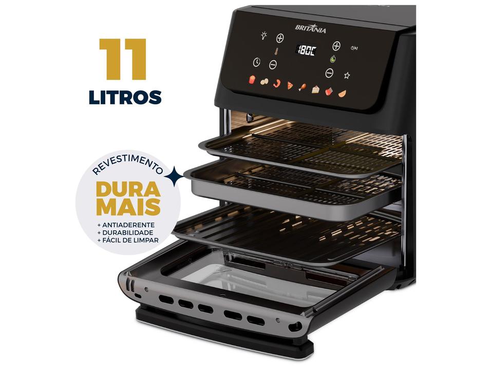 Fritadeira Air Fryer Oven Britânia BAF11 11L Preto Fosco - 1