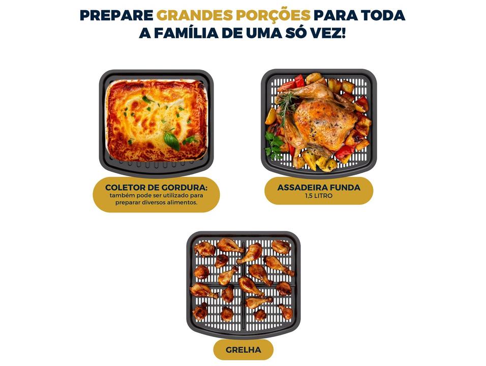 Fritadeira Air Fryer Oven Britânia BAF11 11L Preto Fosco - 4