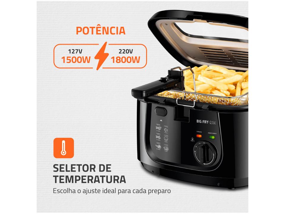 Fritadeira Elétrica com Óleo Mondial Big Fry FT-07 - 1