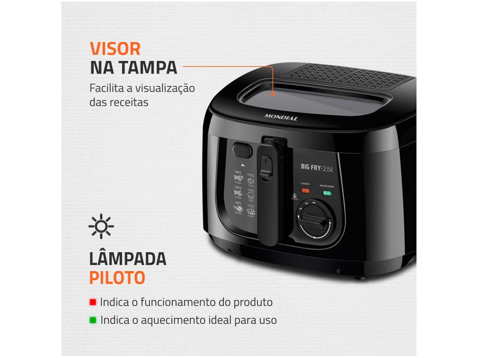 Fritadeira Elétrica com Óleo Mondial Big Fry FT-07 - 5