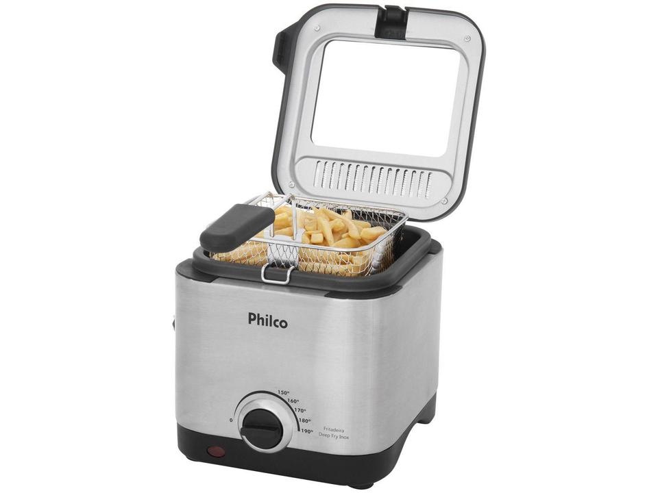 Fritadeira Elétrica com Óleo Philco - Deep Fry Inox Preta 1,8L - 110 V - 5