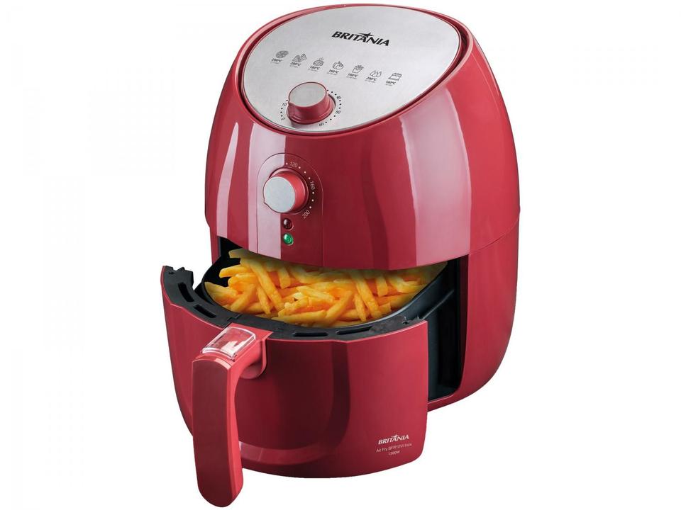 Fritadeira Elétrica sem Óleo/Air Fryer Britânia BFR10VI Vermelha 4,1L com Timer - 2