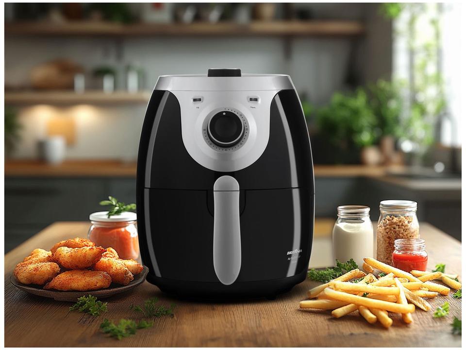 Fritadeira Elétrica sem Óleo/Air Fryer Britânia BFR14P Preto 4,2L com Timer - 3