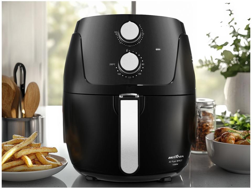 Fritadeira Elétrica sem Óleo/Air Fryer Britânia BFR37 Preto com Timer 4,2L - 3