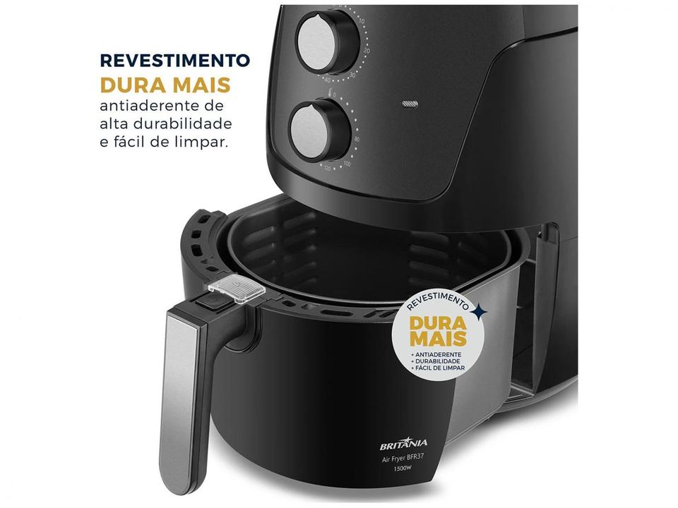 Fritadeira Elétrica sem Óleo/Air Fryer Britânia BFR37 Preto com Timer 4,2L - 13