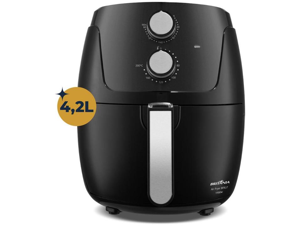 Fritadeira Elétrica sem Óleo/Air Fryer Britânia BFR37 Preto com Timer 4,2L - 1
