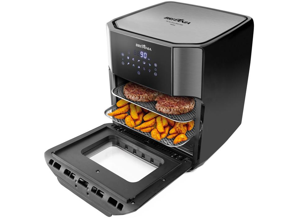 Fritadeira Elétrica sem Óleo/Air Fryer Britânia - Oven BFR2100 Preta 12L com Timer - 110 V - 10