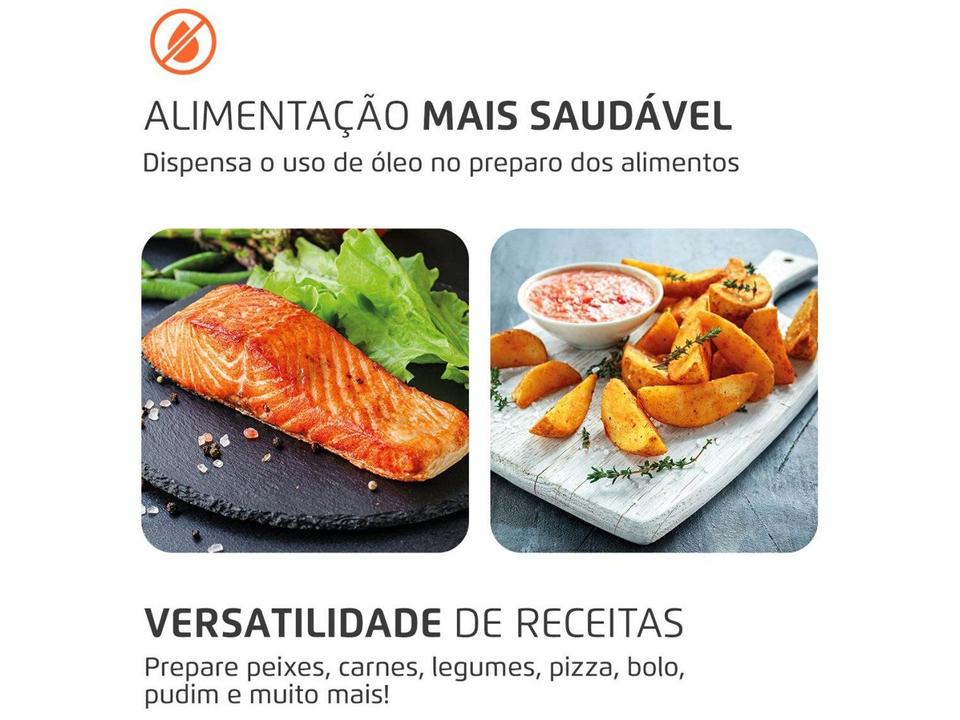Fritadeira Elétrica sem Óleo/Air Fryer Mondial AFO-12L-FB Preta 12L - 7