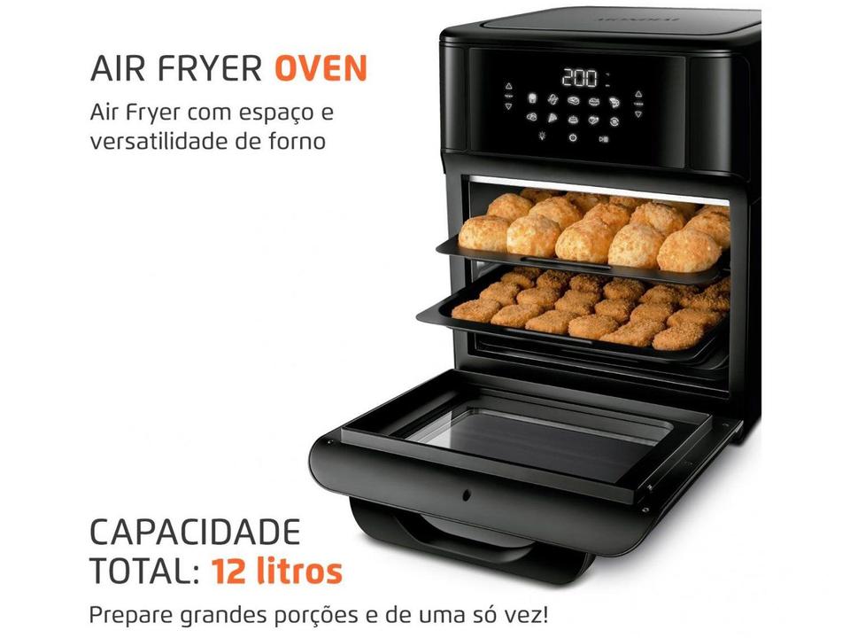 Fritadeira Elétrica sem Óleo/Air Fryer Mondial AFO-12L-FB Preta 12L - 3